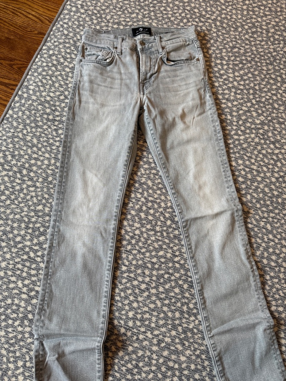 7 for all mankind Slim Straight Men’s Jeans in Light Gray